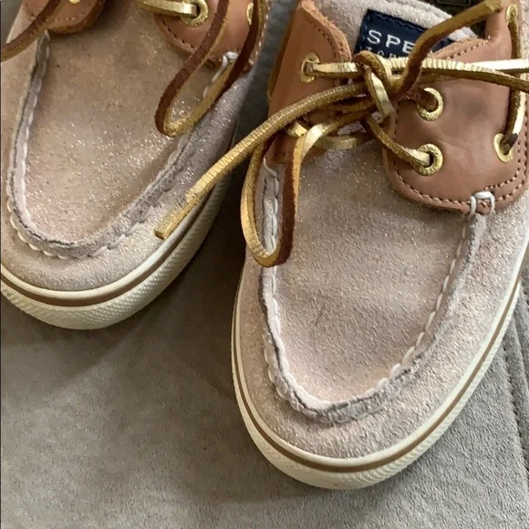 Sperry top siders in gold & brown, leather upper - Picture 5 of 8